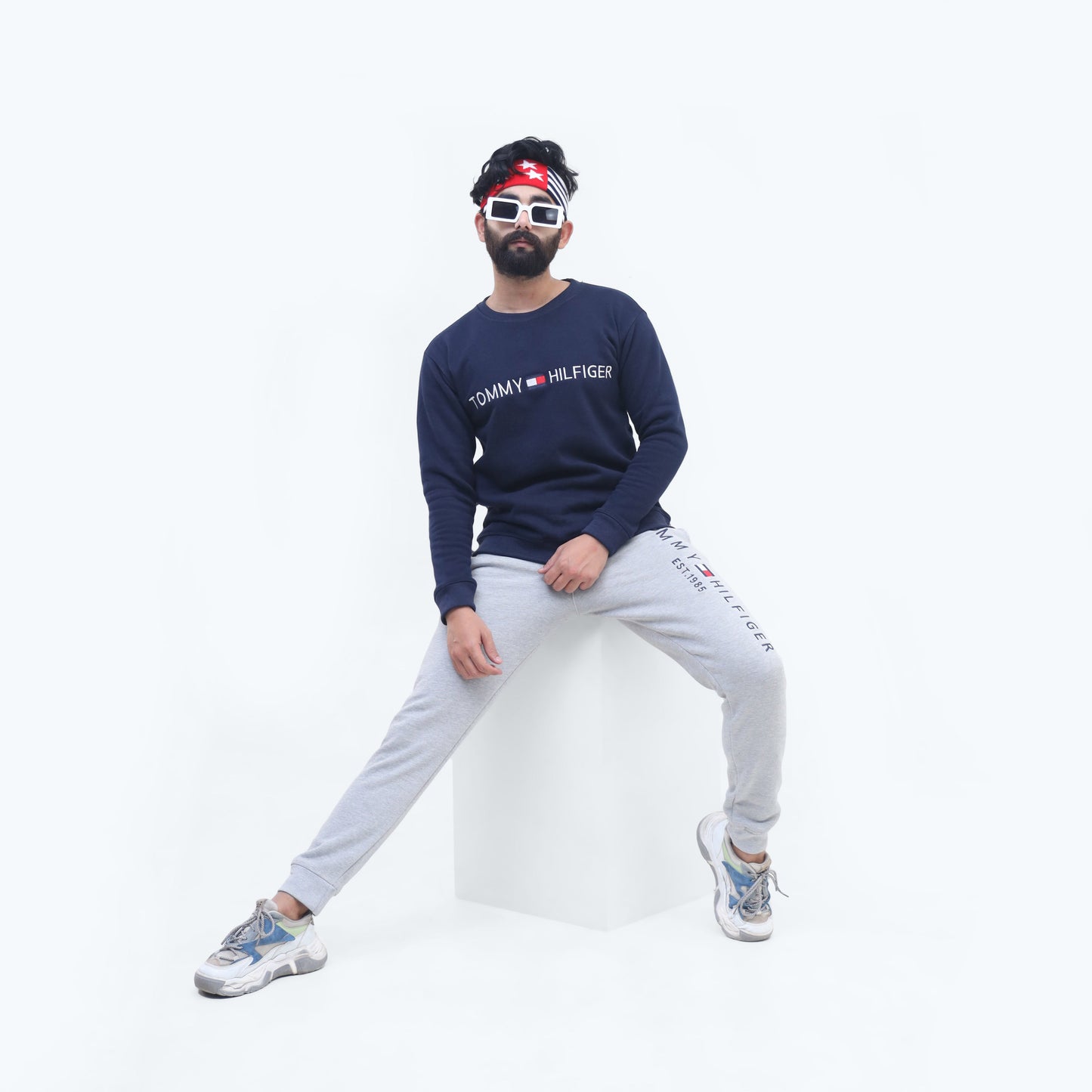 Tommy Hilfiger Cotton Fleece Branded Tracksuit TM-01