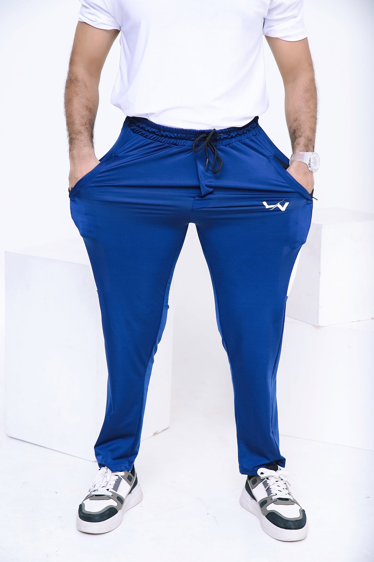 LV PREMIUM 4 WAY STRETCHABLE UNISEX BLUE JDHY TROUSER 010