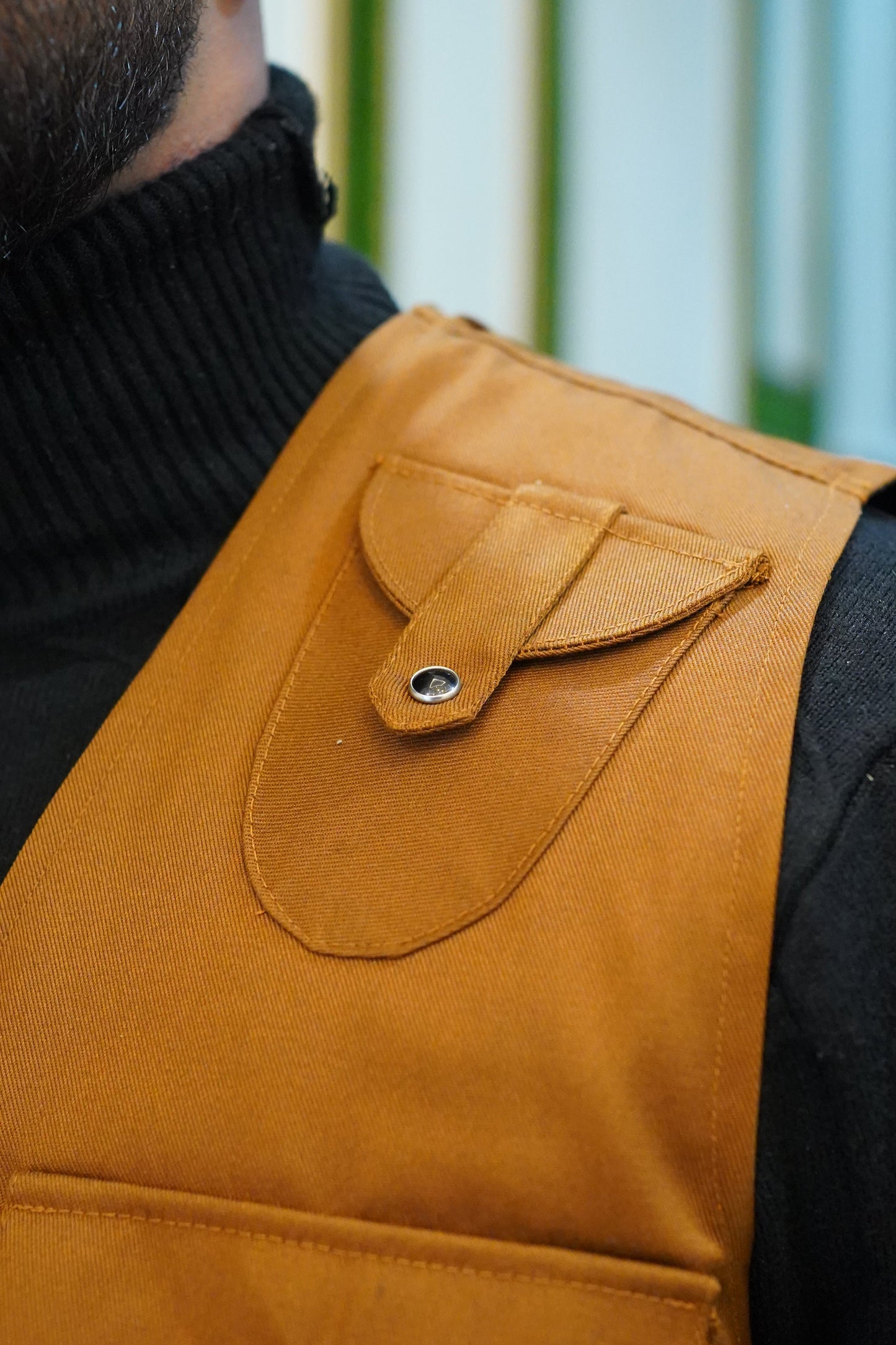 Premium Twill Cotton jeans Sidu Four Pocket Jacket Brown SDJkt-09