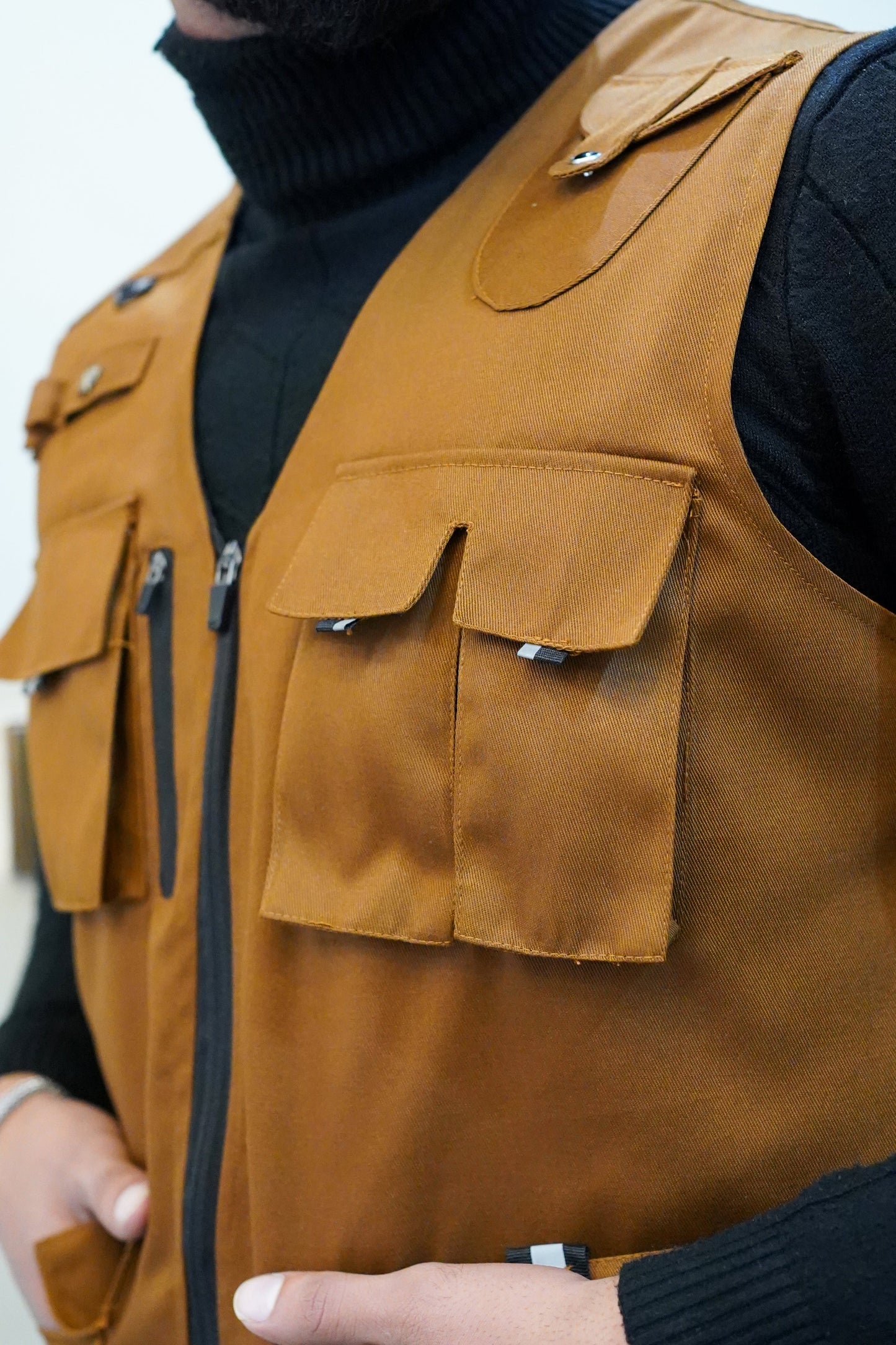 Premium Twill Cotton jeans Sidu Four Pocket Jacket Brown SDJkt-09