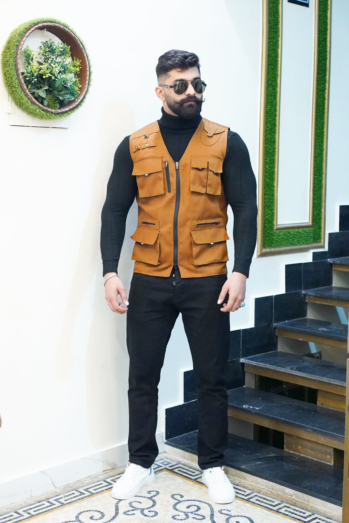 Premium Twill Cotton jeans Sidu Four Pocket Jacket Brown SDJkt-09