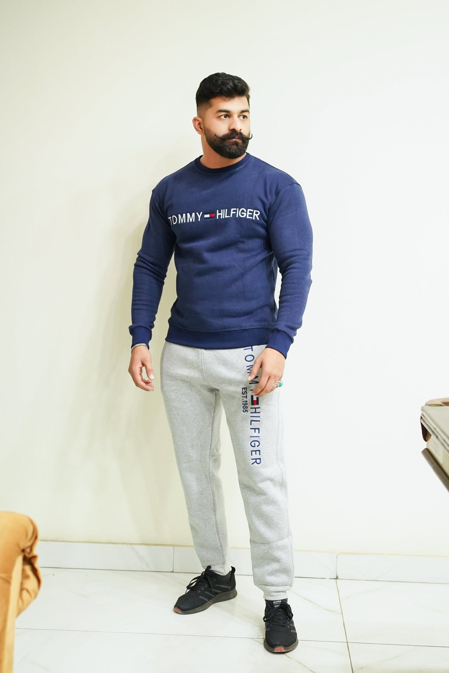 Tommy Hilfiger Cotton Fleece Branded Tracksuit TM-01