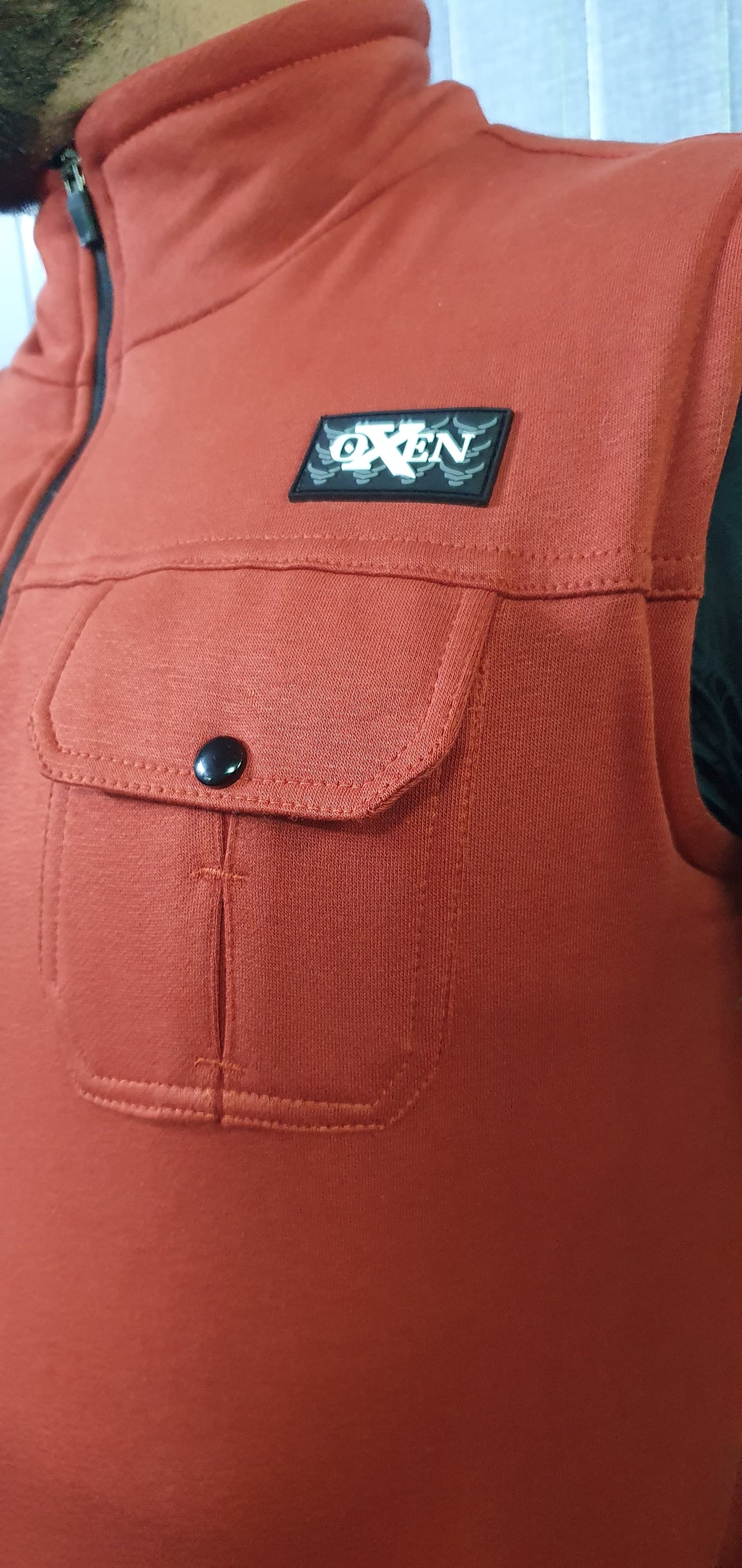 Premium Cotton Fleece Four Pocket sleeveless Jacket TAN 11