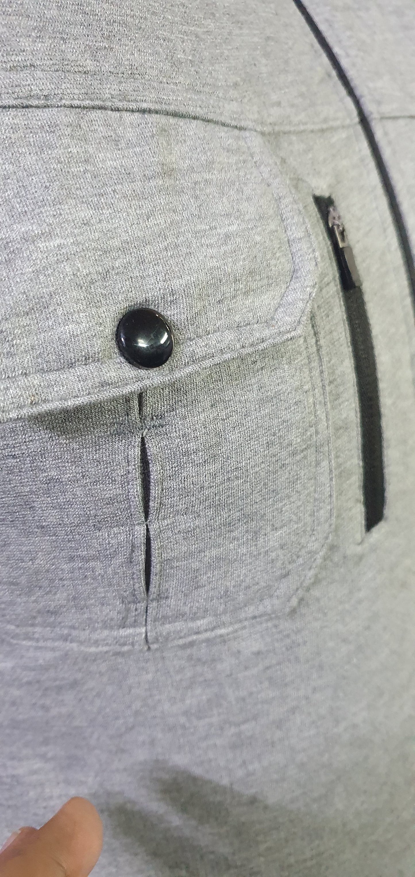 Premium Cotton Fleece Four Pocket sleeveless Jacket Haider Grey 13