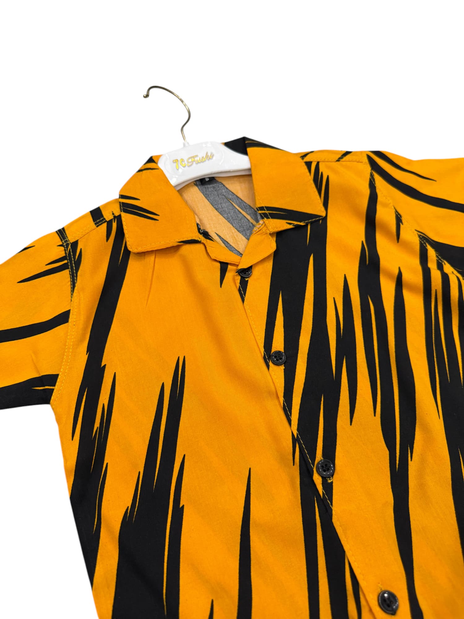 KID'S PREMIUM SUMMER STONE LILEN YELLOW TIGER TRACKSUIT FOR BOY & GIRL