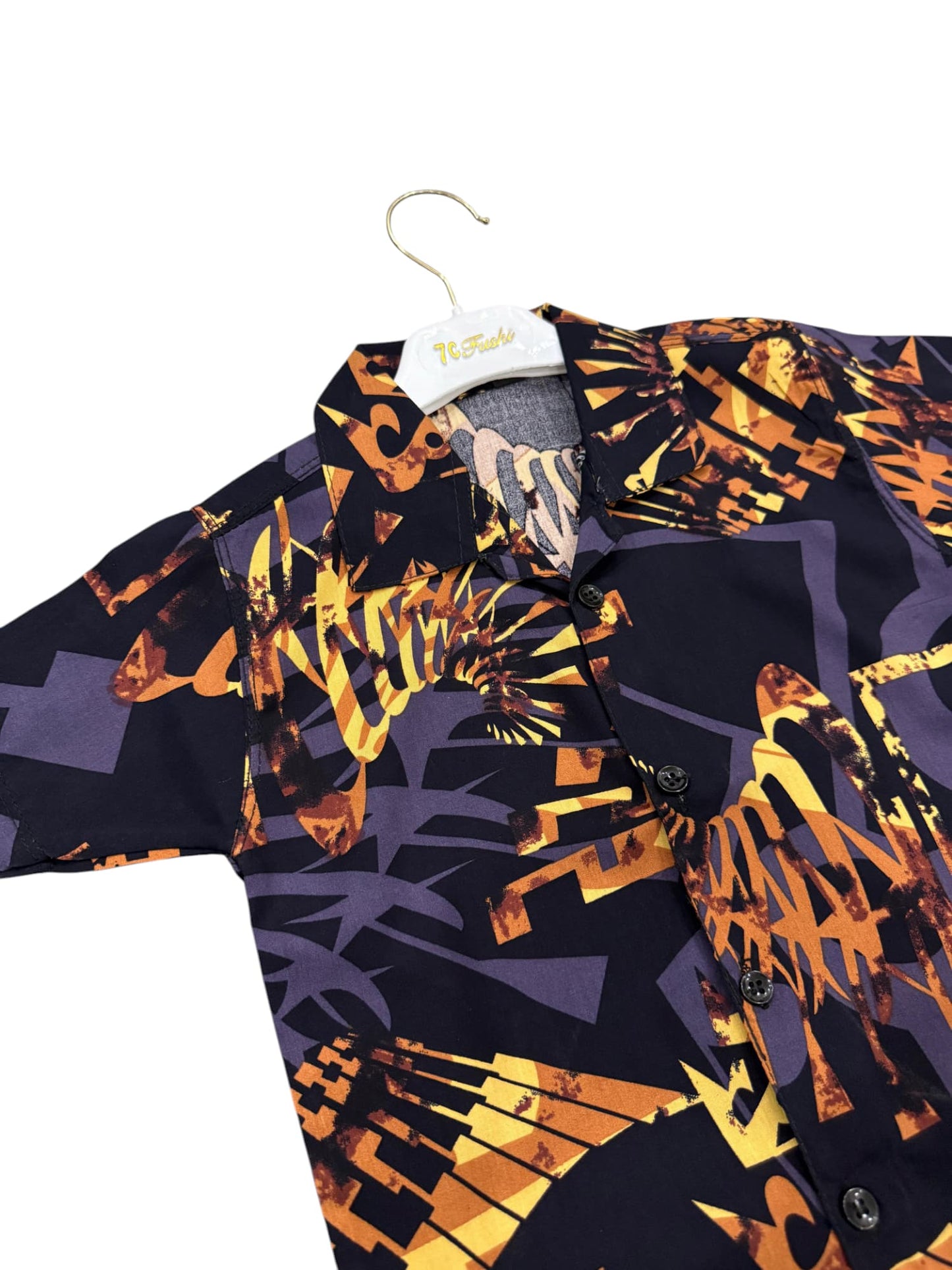 KID'S PREMIUM SUMMER STONE LILEN BLACK PURPLE SHINE TRACKSUIT FOR BOY & GIRL
