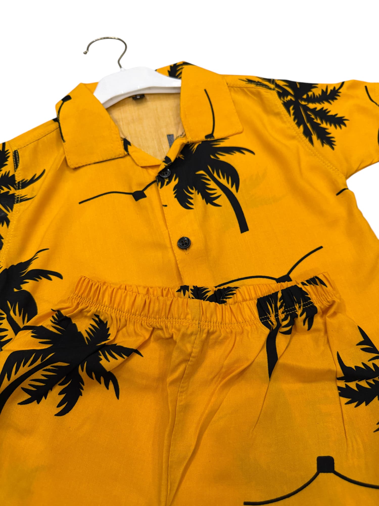 KID'S PREMIUM SUMMER STONE LILEN YELLOW TREE TRACKSUIT FOR BOY & GIRL