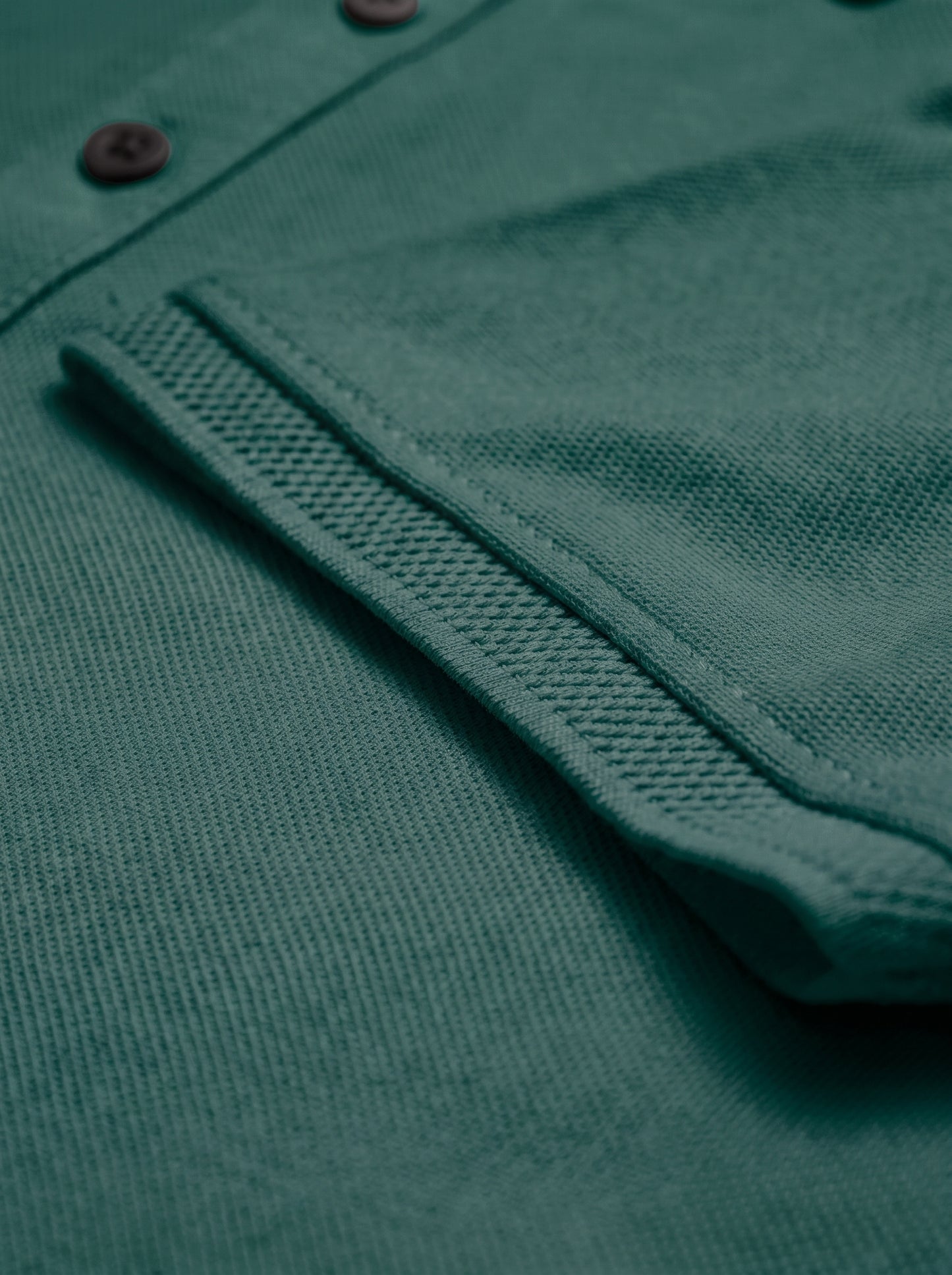 Dark Green Premium Cotton PK Polo Shirt Jacquard Rib & Collar