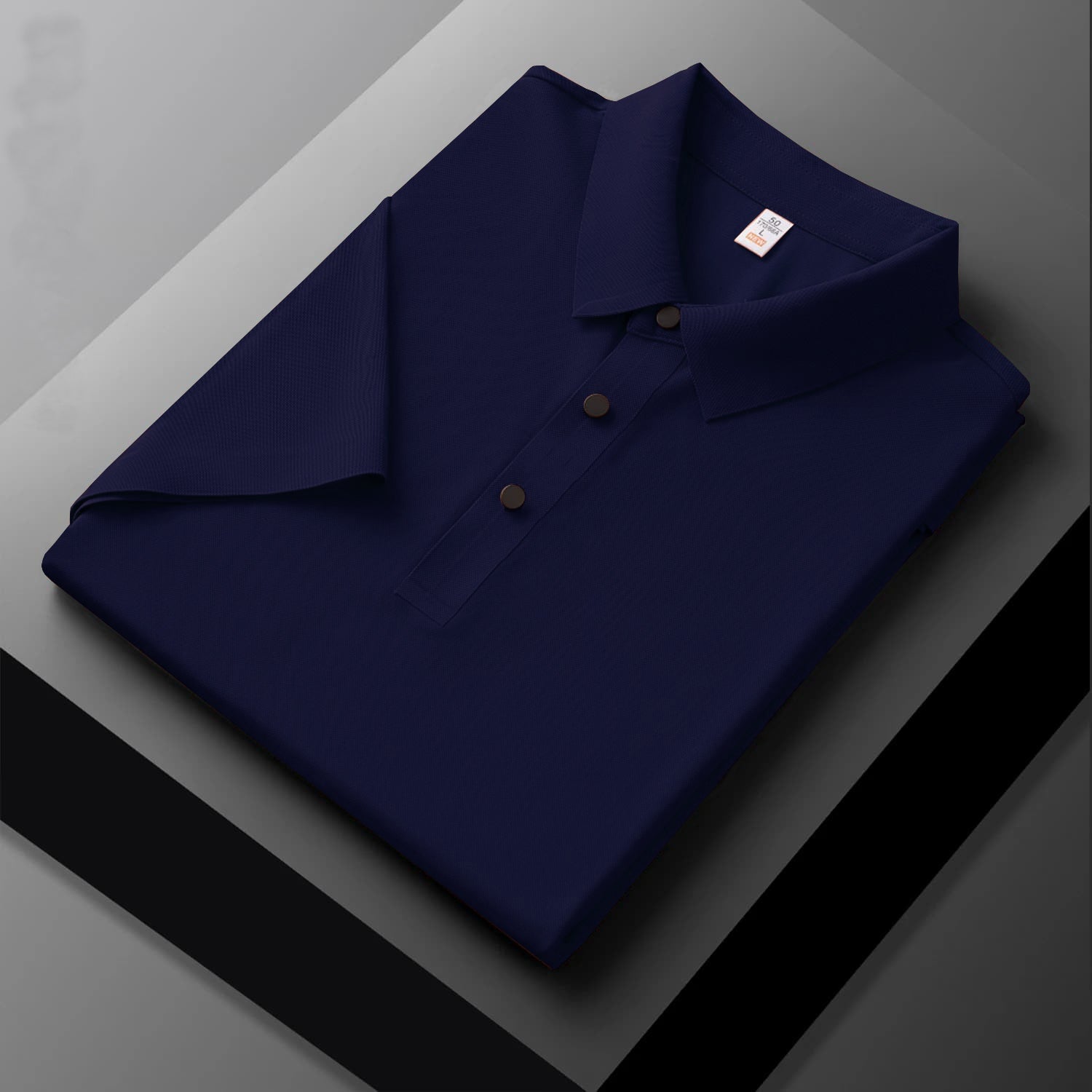 MEN'S LV IMPORTED DARK NAVY SEAMLESS 4 WAY LYCRA SHIRT-10