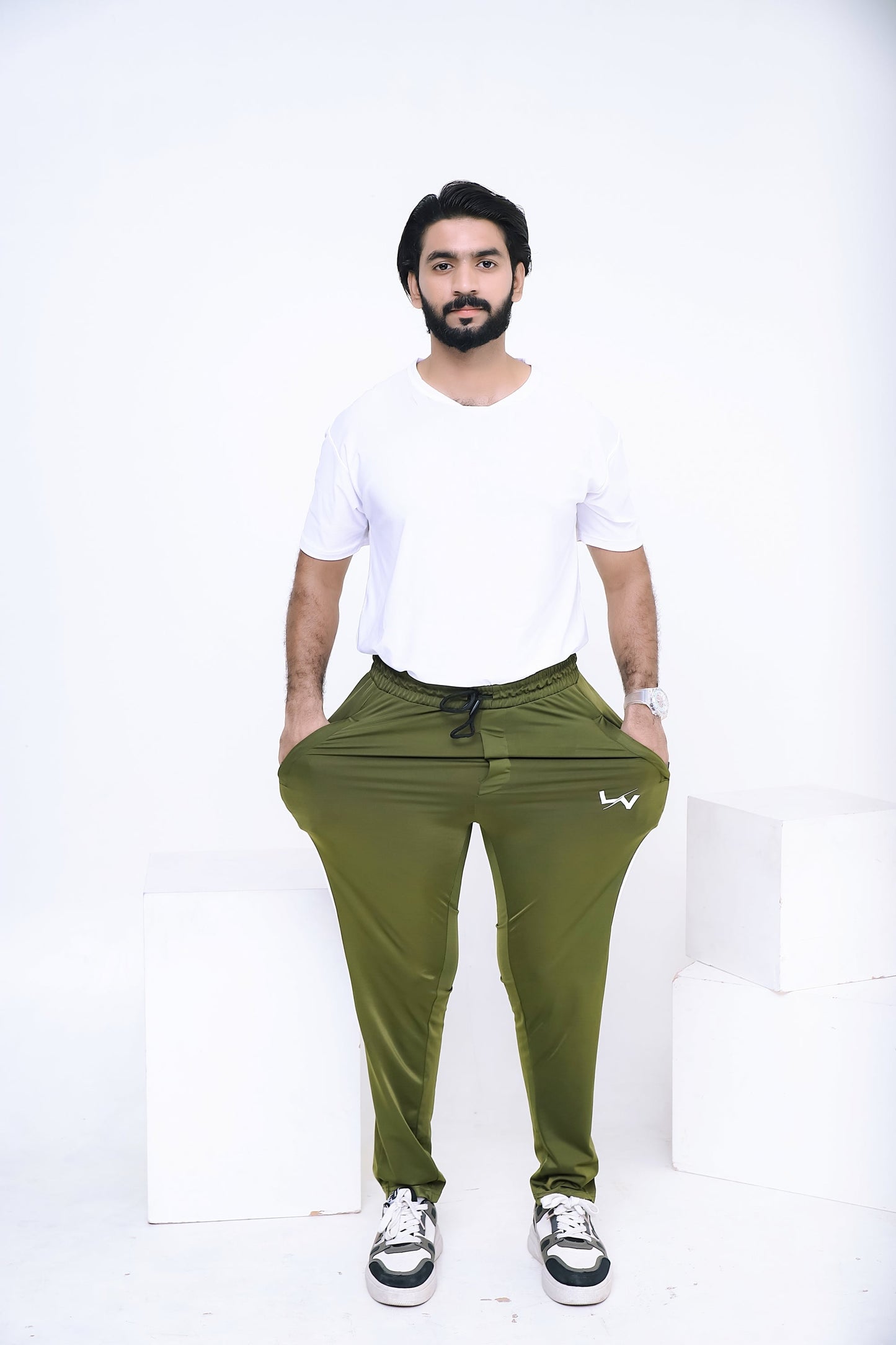 LV PREMIUM 4 WAY STRETCHABLE UNISEX GREEN JDHY TROUSER 008