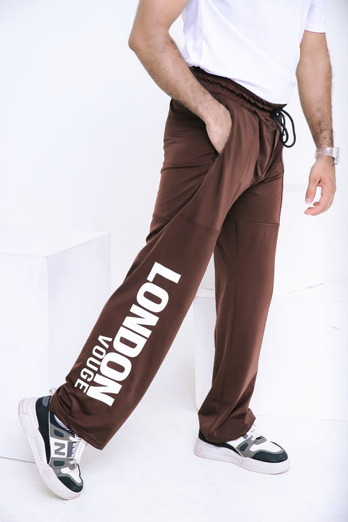 LV PREMIUM 4 WAY STRETCHABLE UNISEX CHOCOLATE BAGGY TROUSER 002