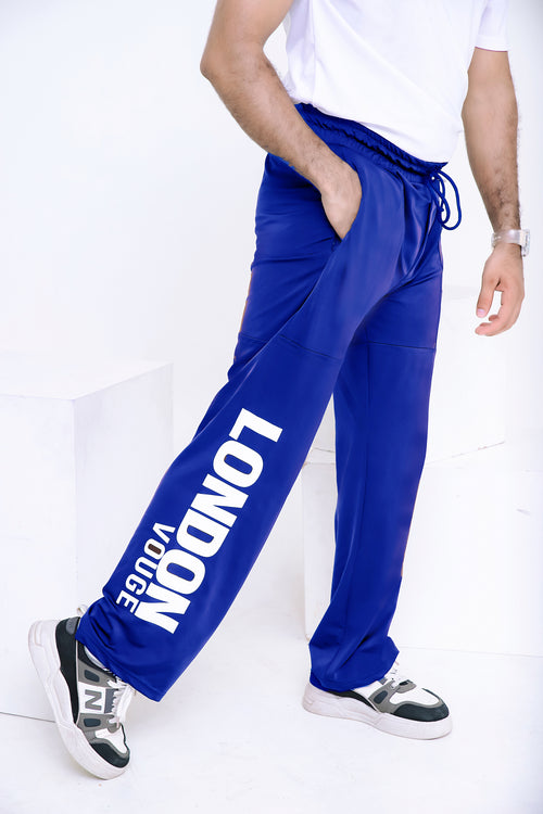 LV PREMIUM 4 WAY STRETCHABLE UNISEX BLUE  BAGGY TROUSER 004