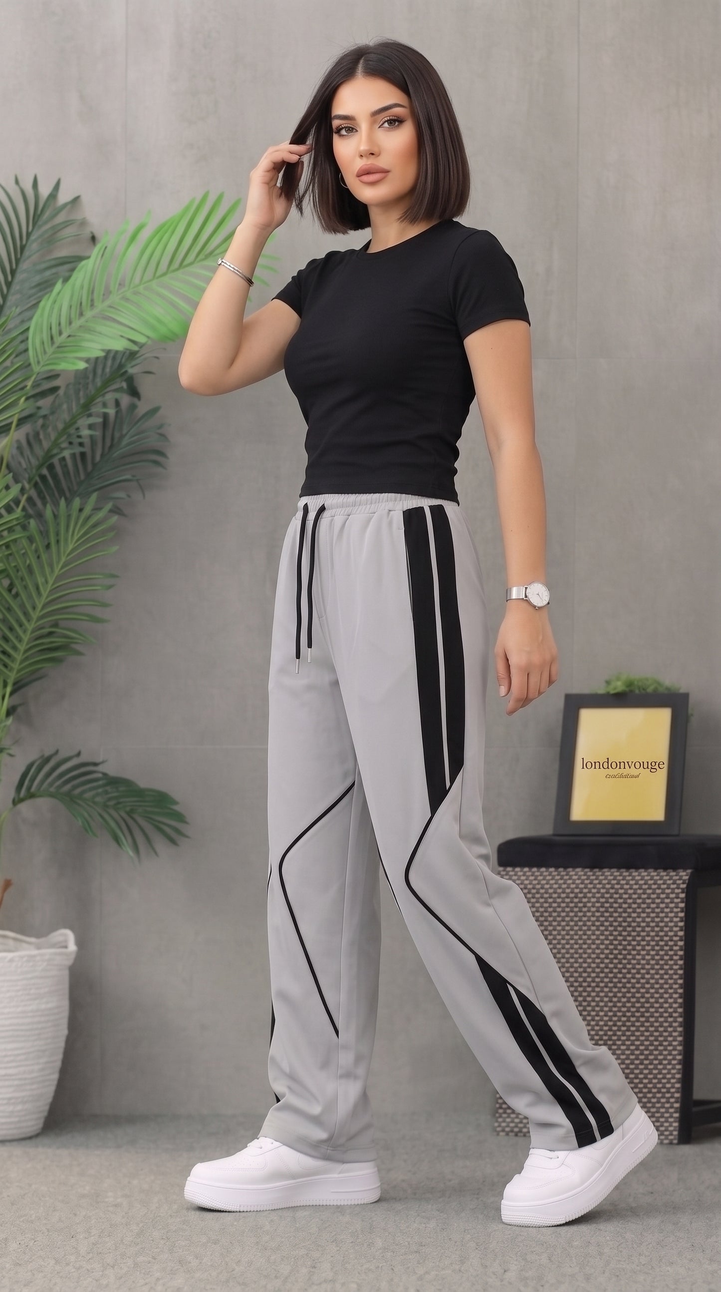Women's Light Gray Micro 125 GSM Straight Fit Trouser