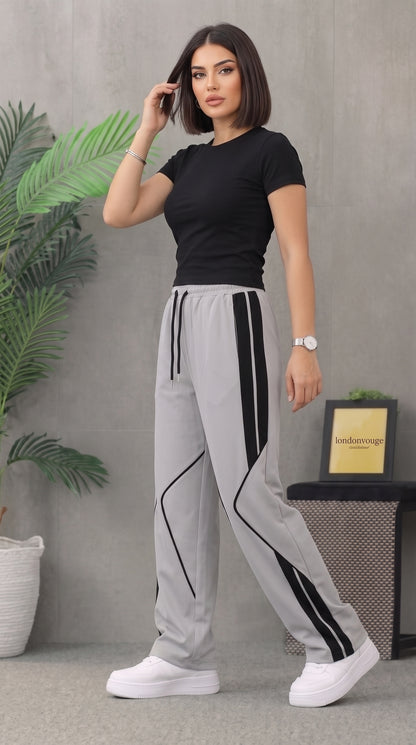 Women's Light Gray Micro 125 GSM Straight Fit Trouser