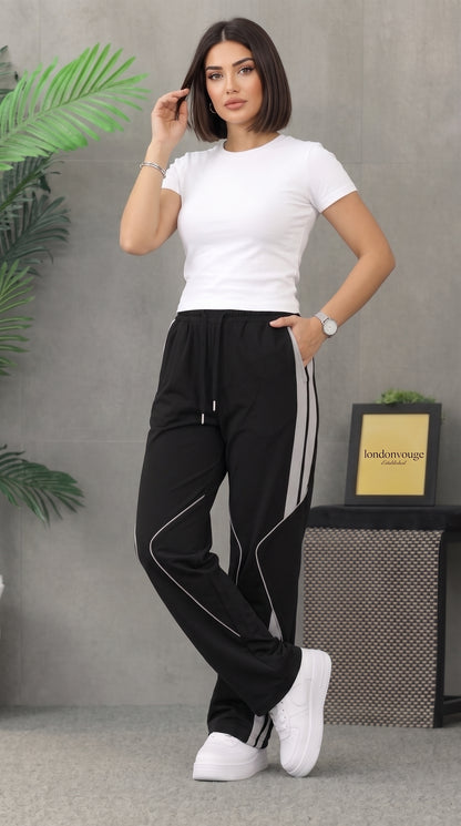 Women's Black Micro 125 GSM Straight Fit Trouser