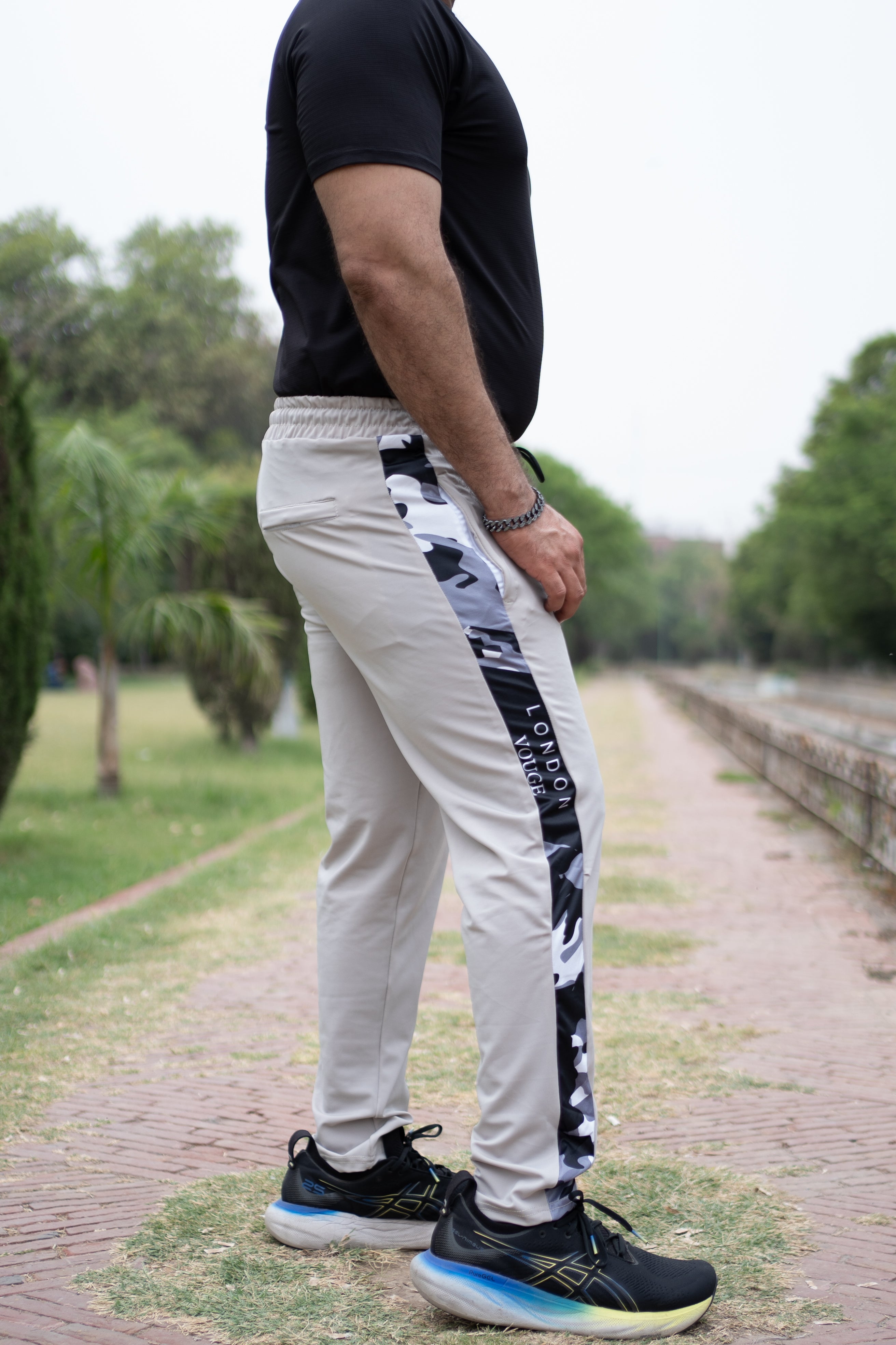 LV PREMIUM 4 WAY STRETCHABLE UNISEX GRAY CLOUD CAMO TROUSER 006