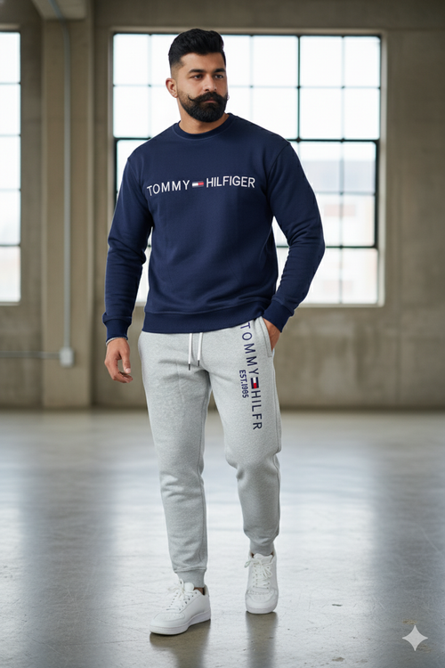 Tommy Hilfiger Cotton Fleece  Branded Tracksuit TM-01