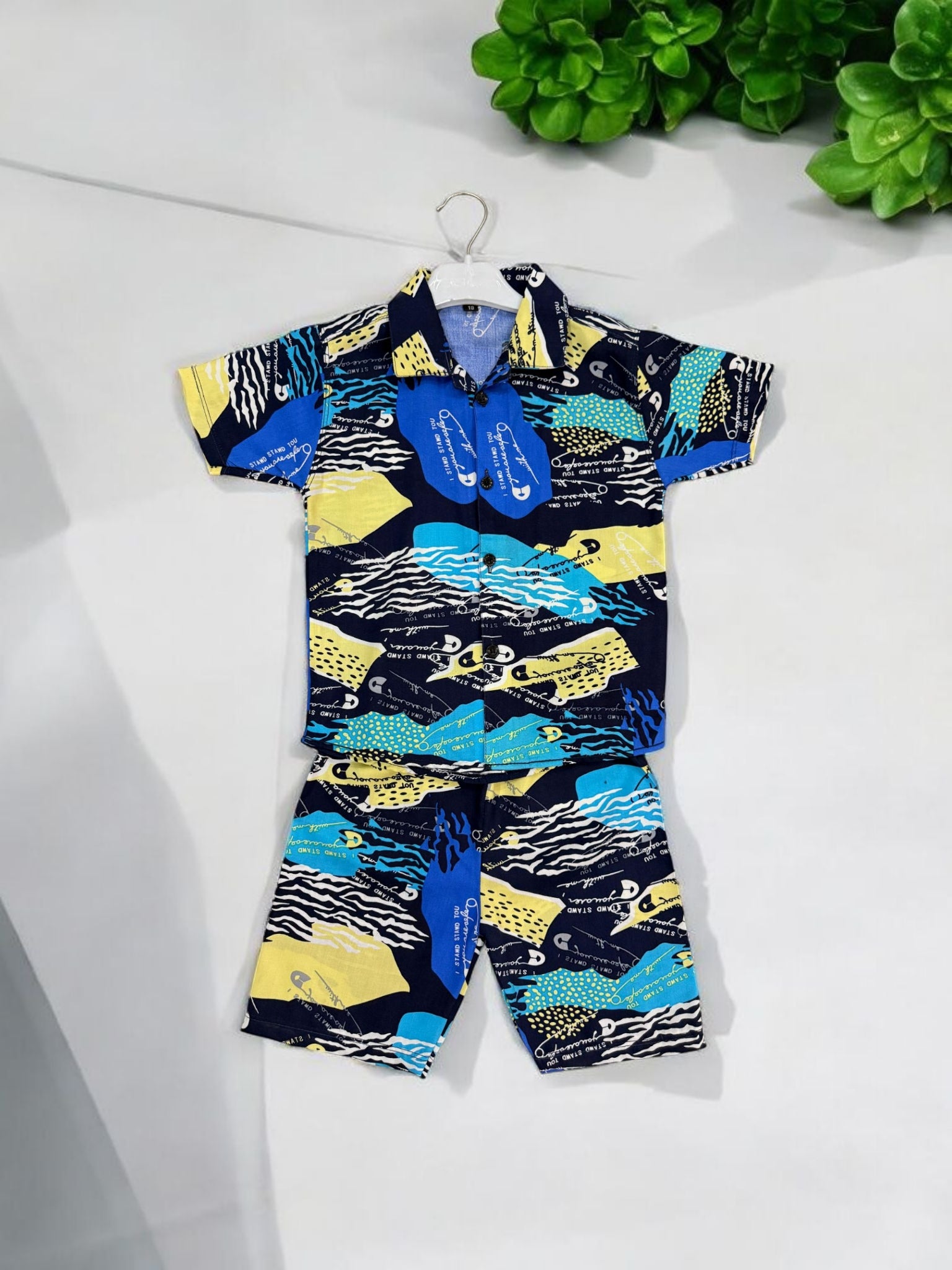 KID'S PREMIUM SUMMER STONE LILEN TRACKSUIT FOR BOY & GIRL KPT02