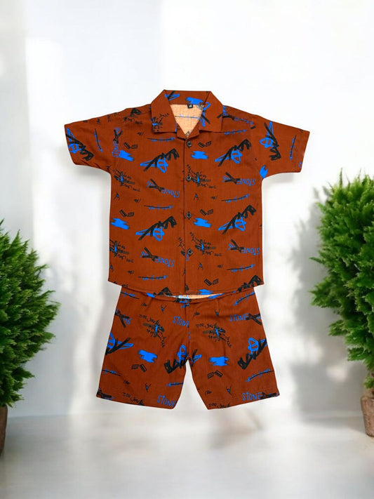KID'S PREMIUM SUMMER STONE LILEN TRACKSUIT FOR BOY & GIRL KPT14
