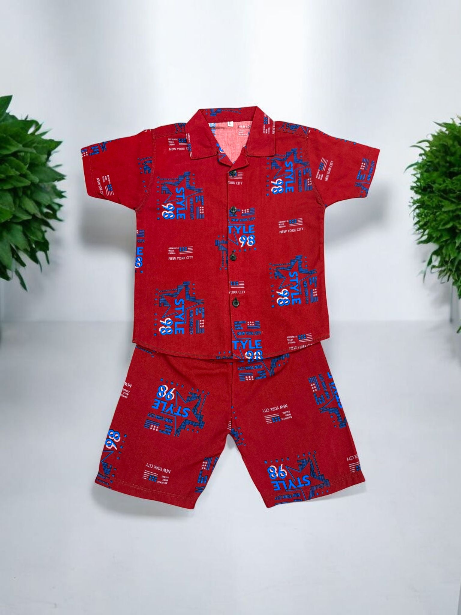 KID'S PREMIUM SUMMER STONE LILEN TRACKSUIT FOR BOY & GIRL KPT13