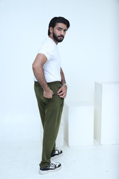 LV PREMIUM 4 WAY STRETCHABLE GREEN PLAIN  TROUSER 012