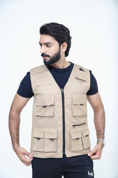 Men's Trendy Cotton Sleeveless Skin Sidhu Jacket-LV#040