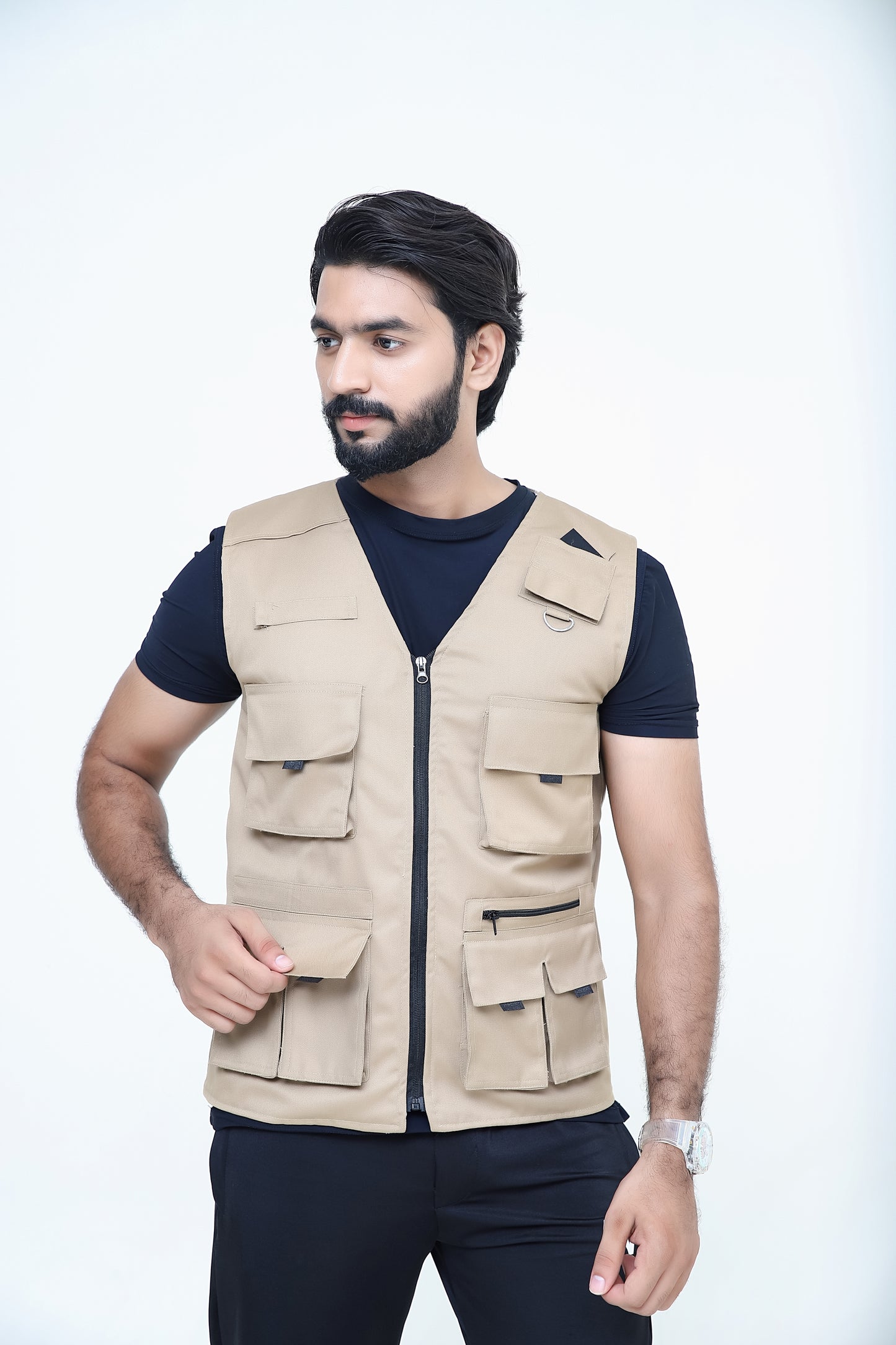 Men's Trendy Cotton Sleeveless Skin Sidhu Jacket-LV#040