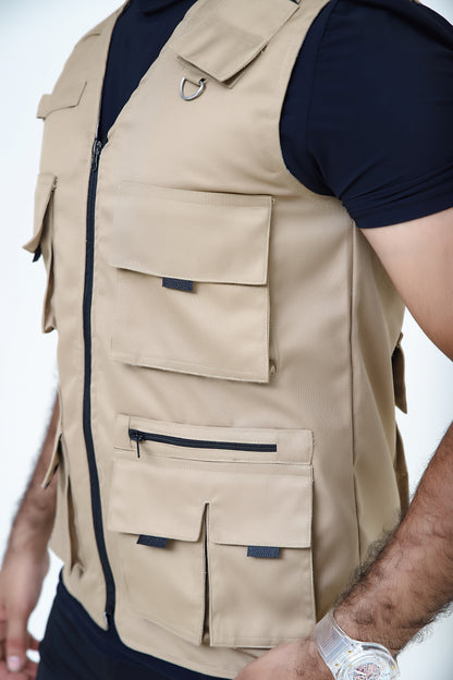 Men's Trendy Cotton Sleeveless Skin Sidhu Jacket-LV#040