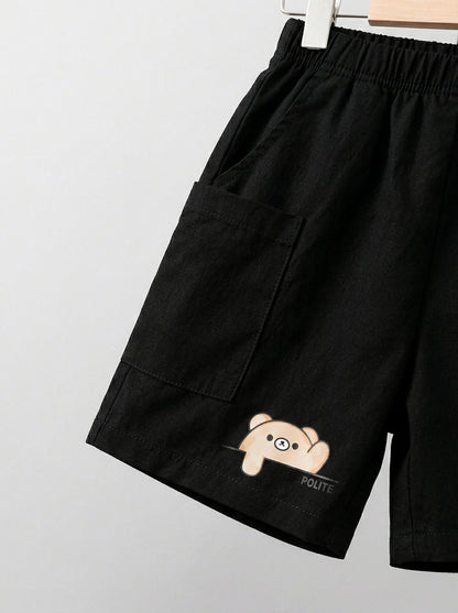 Kids Premium Micro Stretch Co-Ord Set – Jet Black  Summer Outfit for Boys & Girls