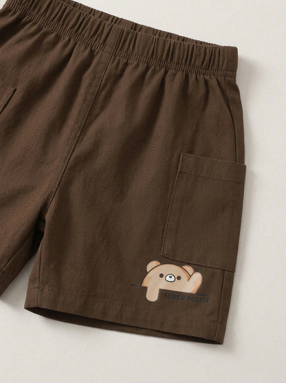 Kids Premium Micro Stretch Co-Ord Set – Chocolate Brown Summer Outfit for Boys & Girls