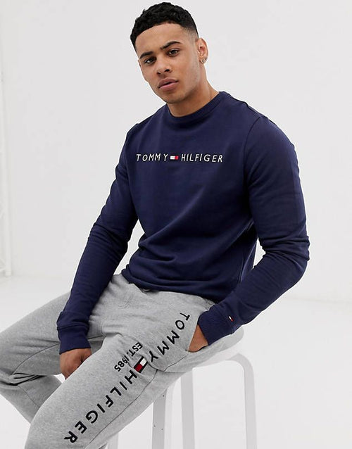 Tmy Hilfigr Rich Blue Imported Cotton Fleece Tracksuit (Male & Female )