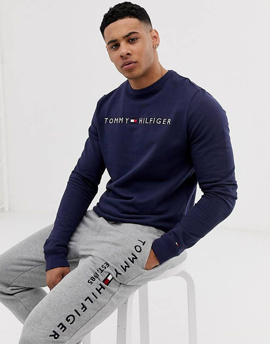 Tmy Hilfigr Rich Blue Imported Cotton Fleece Tracksuit (Male & Female )
