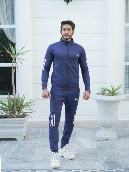 LV UNISEX TRENDY BLUE LINING TRACKSUIT LVT#04