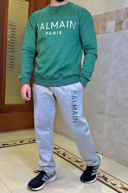 Balmn Paris Elite Green Imported Cotton Fleece Tracksuit (Male & Female )