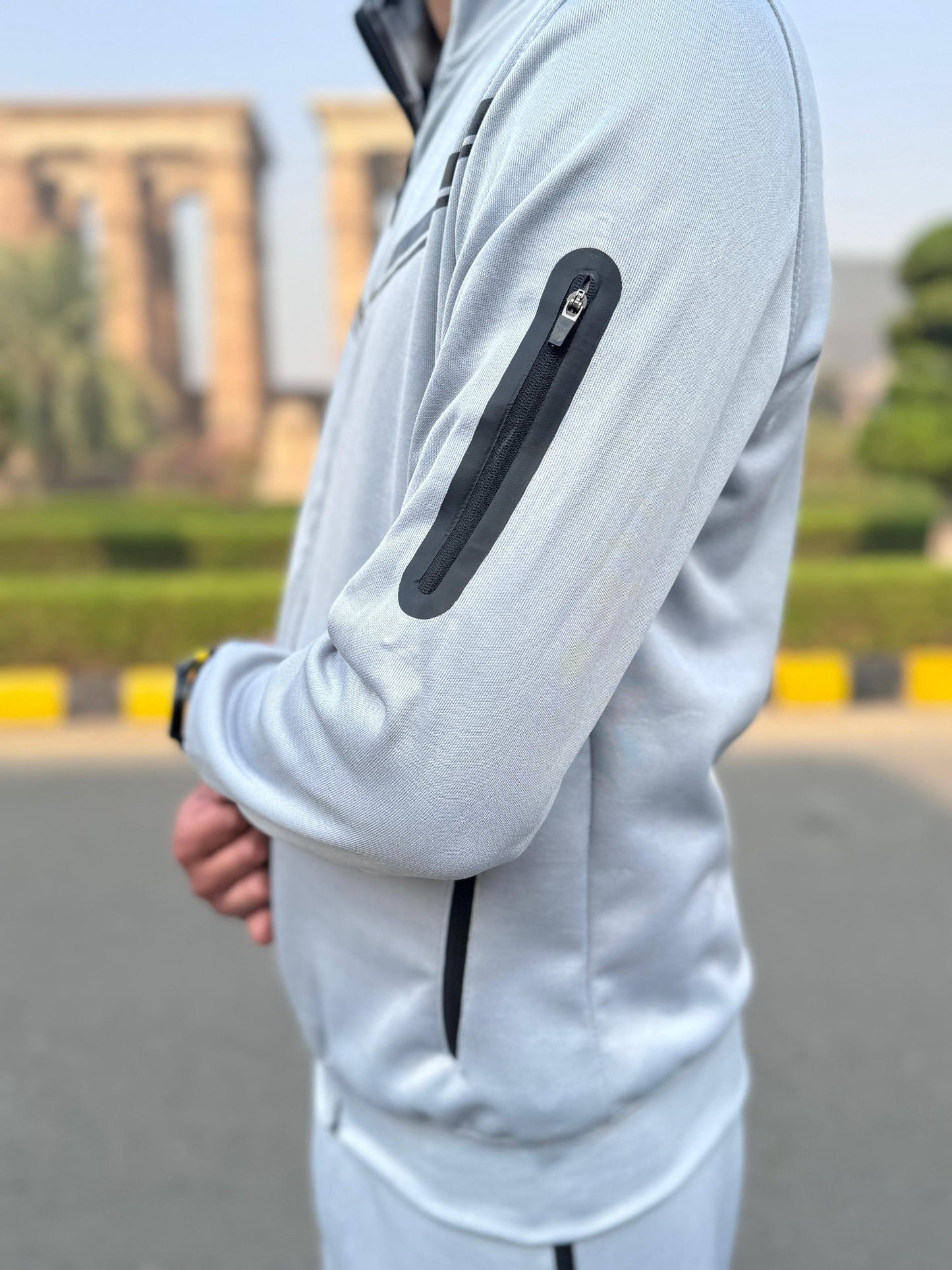 LV UNISEX SILVER TRENDY ARM ZIPPED TRACKSUIT LVT#02