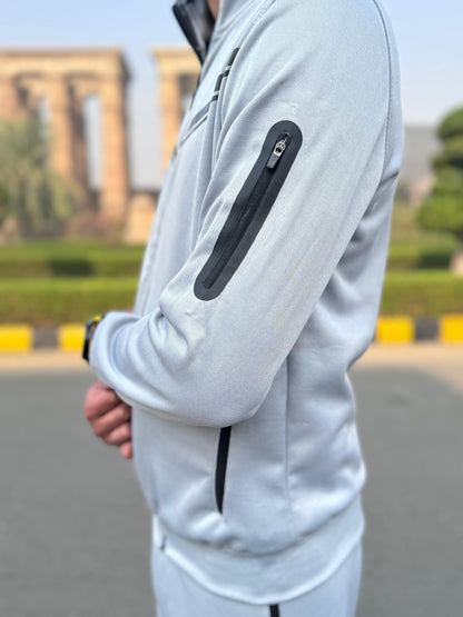 LV UNISEX SILVER TRENDY ARM ZIPPED TRACKSUIT LVT#02