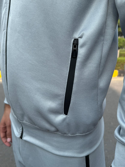 LV UNISEX SILVER TRENDY ARM ZIPPED TRACKSUIT LVT#02