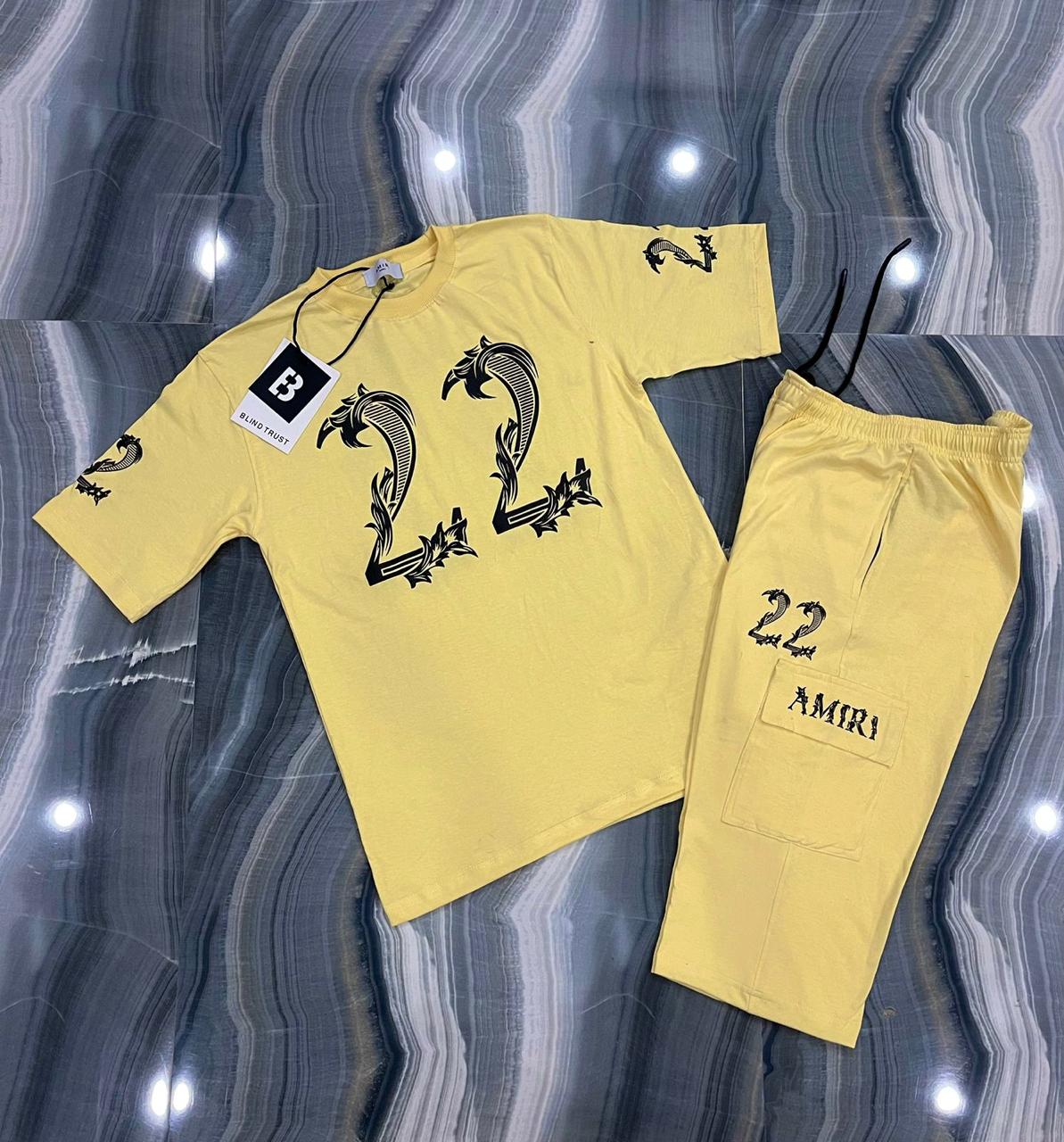 AMIRI LEMON SUMMER TWIN SUITS FOR MENS ATS05