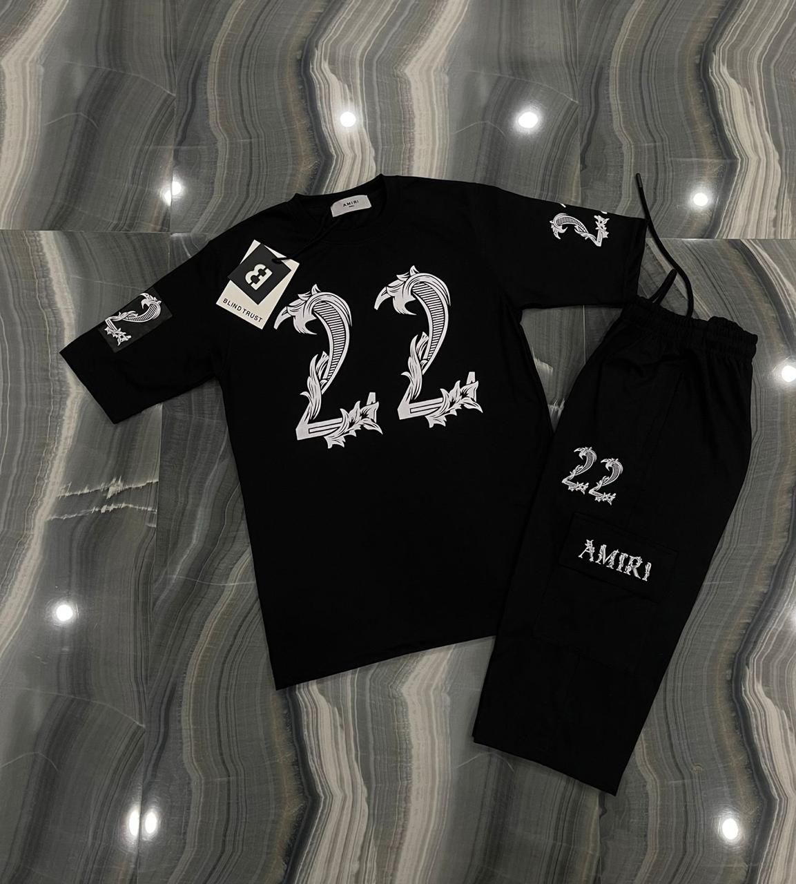 AMIRI BLACK SUMMER TWIN SUITS FOR MENS ATS08