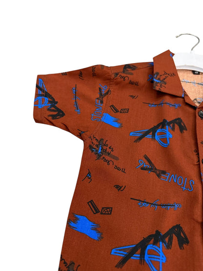 KID'S PREMIUM SUMMER STONE LILEN TRACKSUIT FOR BOY & GIRL KPT14