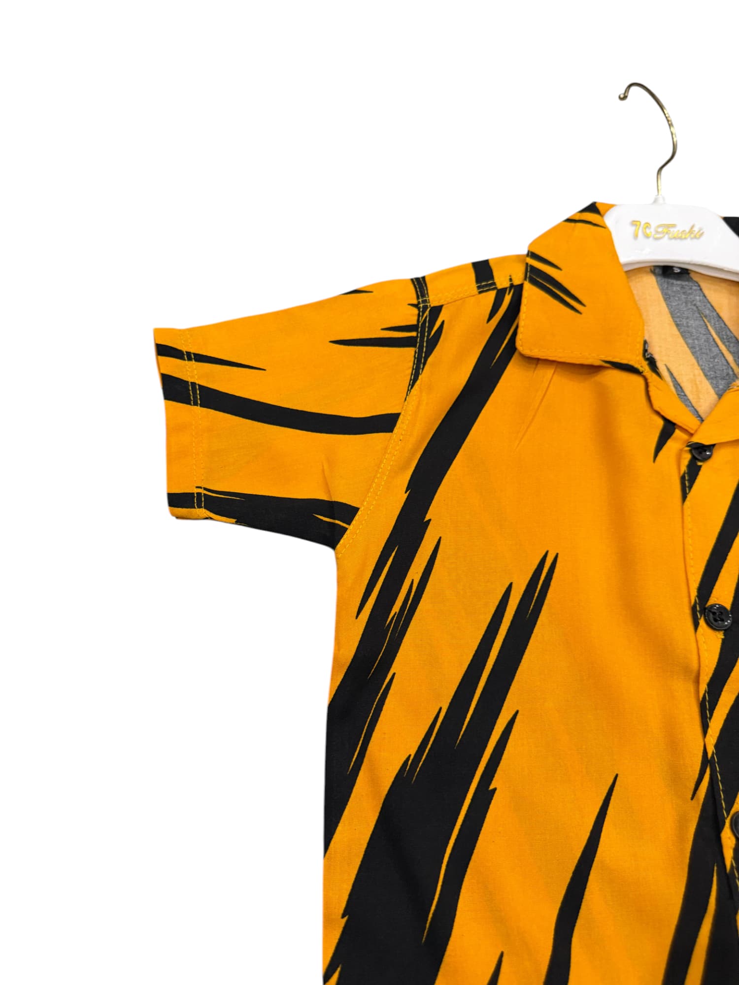 KID'S PREMIUM SUMMER STONE LILEN YELLOW TIGER TRACKSUIT FOR BOY & GIRL