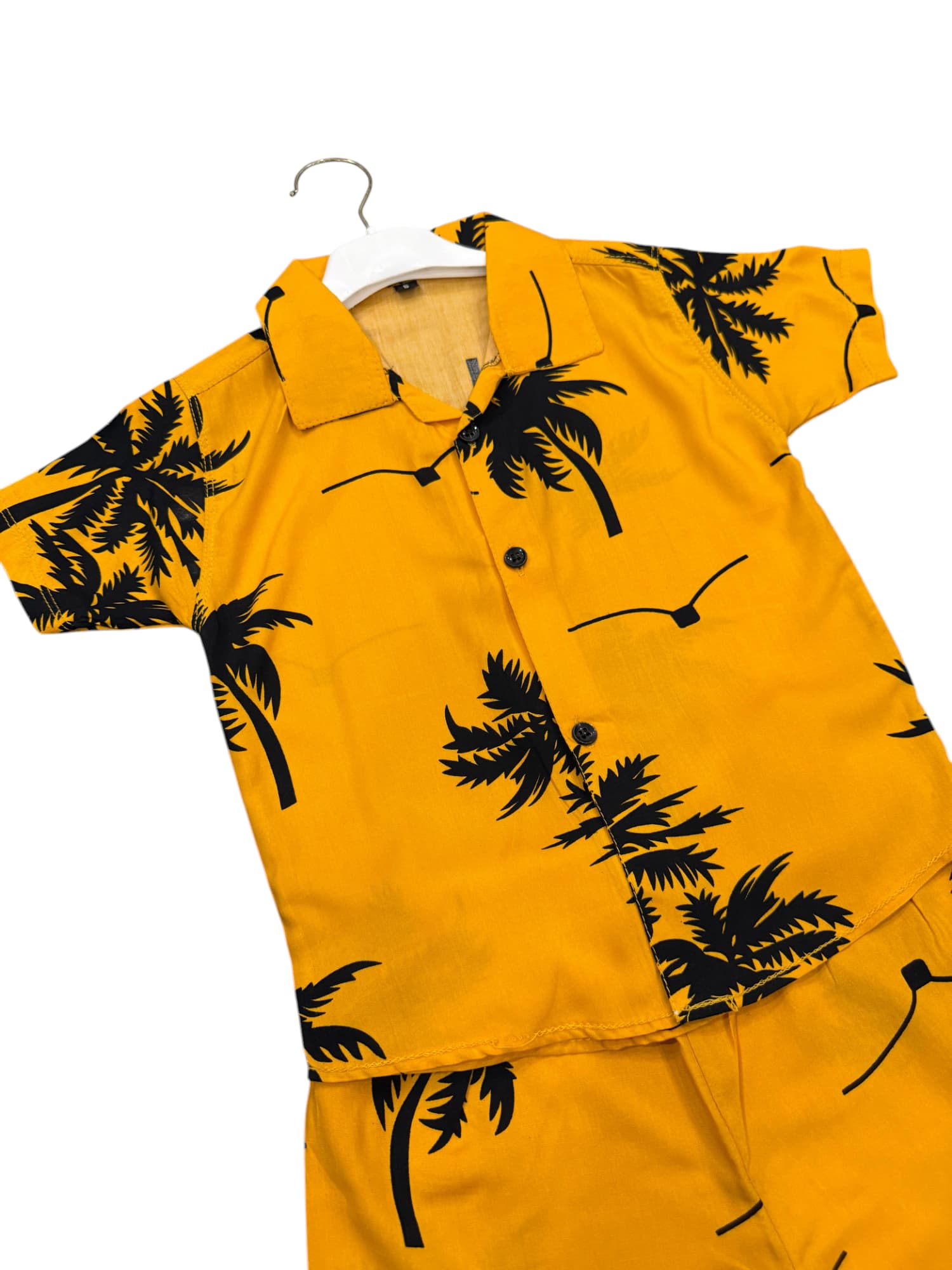 KID'S PREMIUM SUMMER STONE LILEN YELLOW TREE TRACKSUIT FOR BOY & GIRL