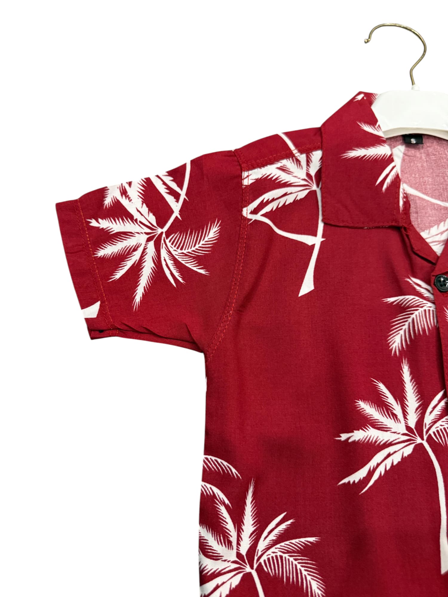 KID'S PREMIUM SUMMER STONE LILEN  MAROON PALM TRACKSUIT FOR BOY & GIRL