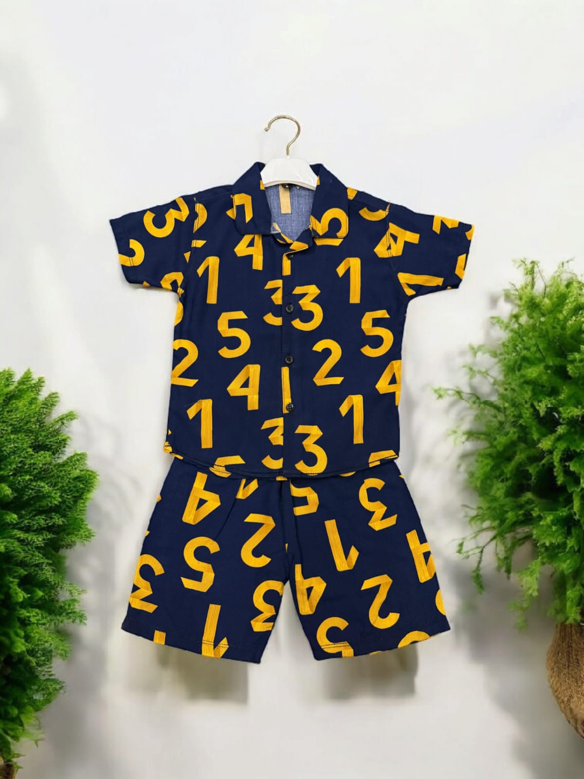 KID'S PREMIUM SUMMER STONE LILEN ALPHABAT BLUE  TRACKSUIT FOR BOY & GIRL KPT08