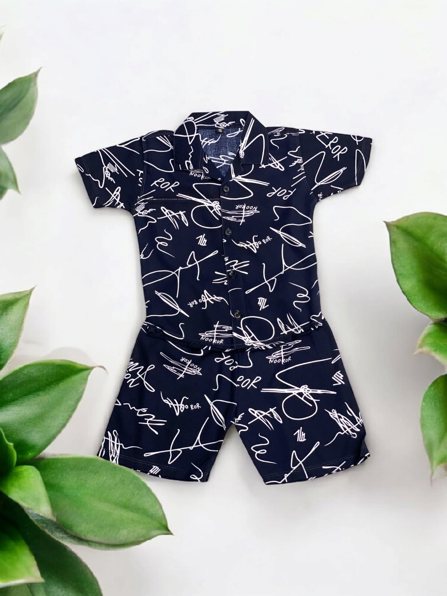 KID'S PREMIUM SUMMER STONE LILEN FUNKY BLUE  TRACKSUIT FOR BOY & GIRL