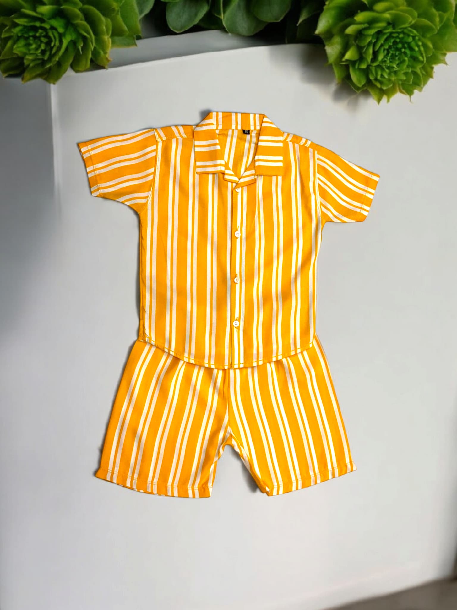 KID'S PREMIUM SUMMER STONE LILEN YELLOW LINING TRACKSUIT FOR BOY & GIRL