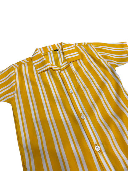 KID'S PREMIUM SUMMER STONE LILEN YELLOW LINING TRACKSUIT FOR BOY & GIRL