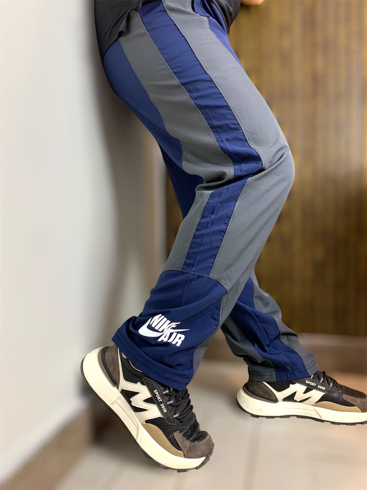 Imported Blue & Gray Nike  Micro Relaxed Fit Baggy Trouser