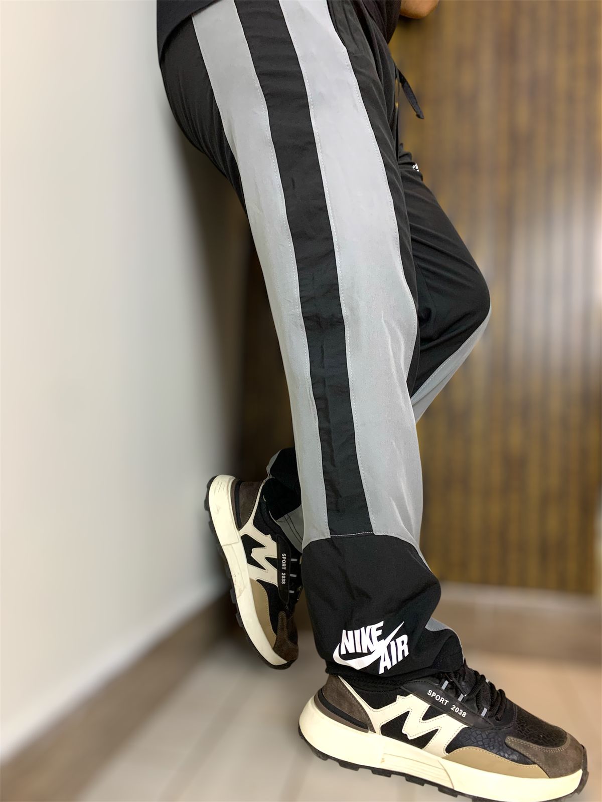 Imported Black & Gray  Nike  Micro Relaxed Fit Baggy Trouser