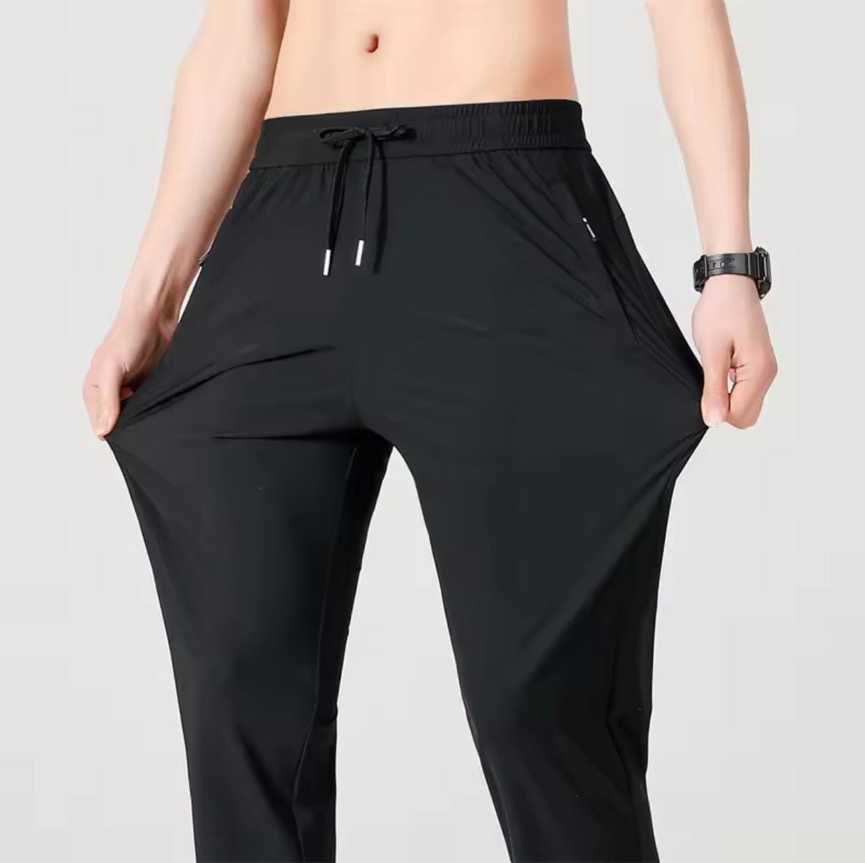 Men's premium 4 Way Lycra Black Imported Trouser PT-1